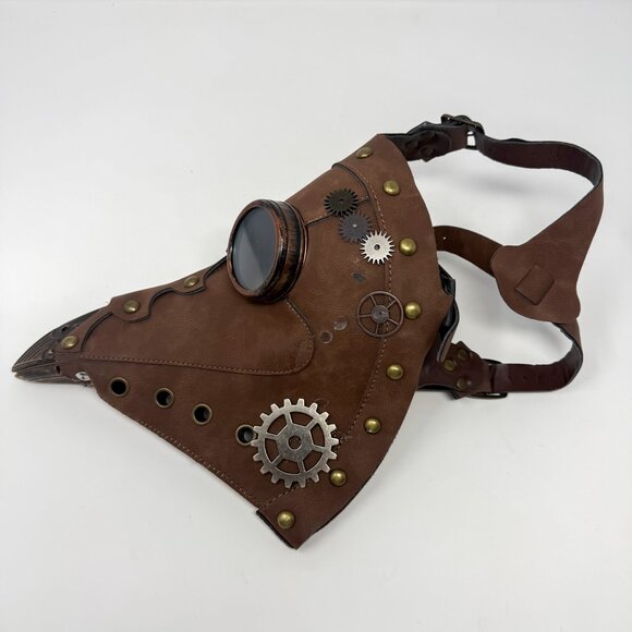 Beyond Masquerade Plague Dr. Mask Bird Face Steam Punk Cosplay Leather Costume - Picture 3 of 7